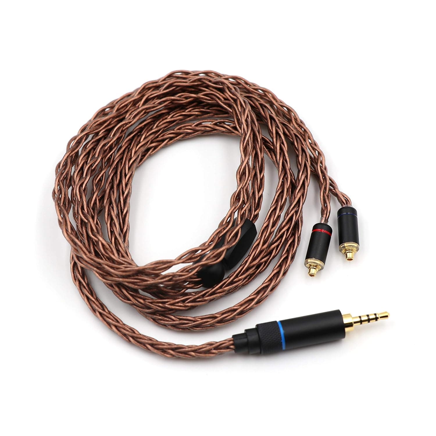 Linsoul HC-08 HiFi OCC 8 Strands 19 Core Braided Earphone Cable for Audiophile IEM Earbud (2.5mm, MMCX)