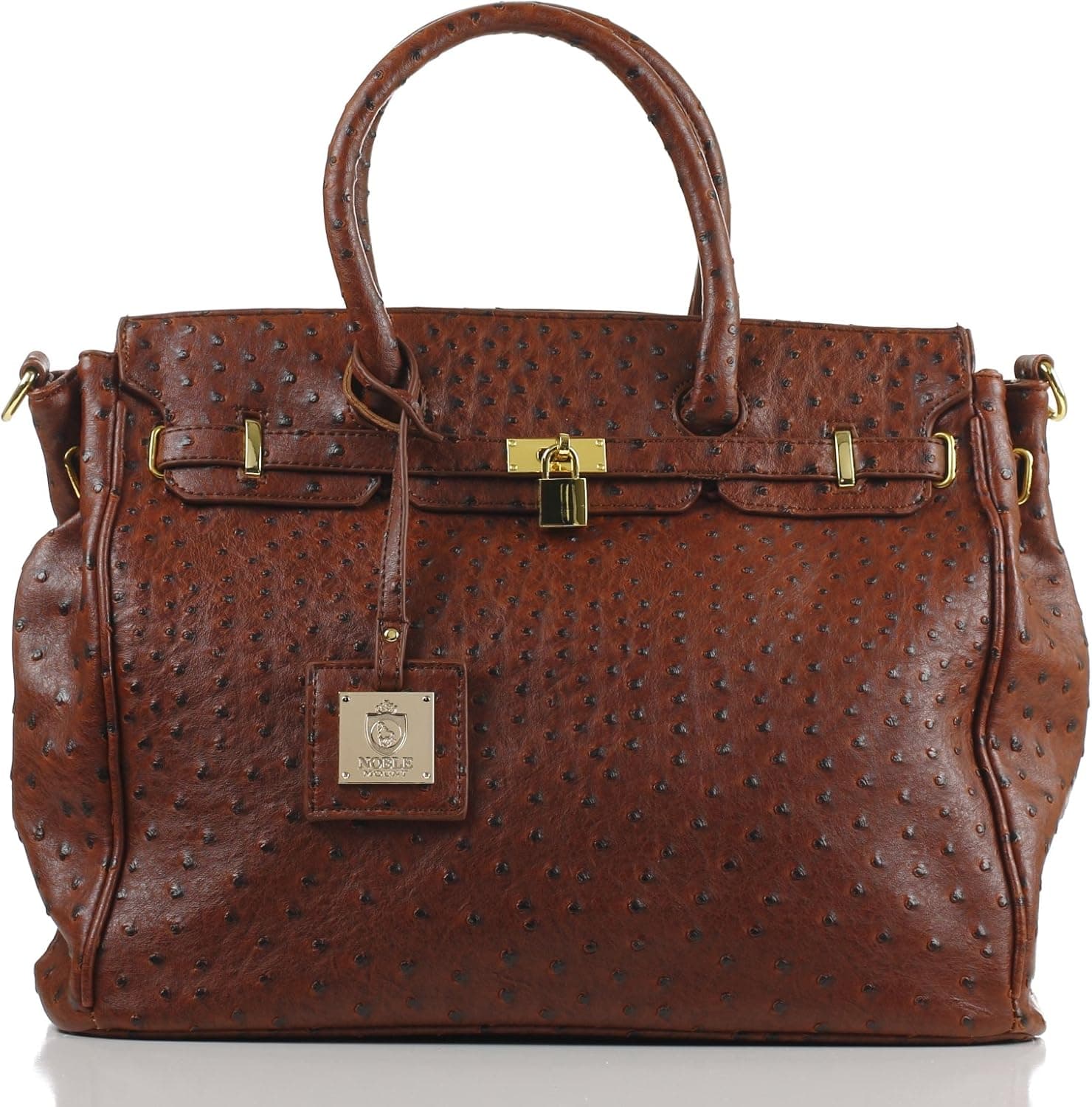 Noble Mount London Office Tote - Ostrich/Snake Textures