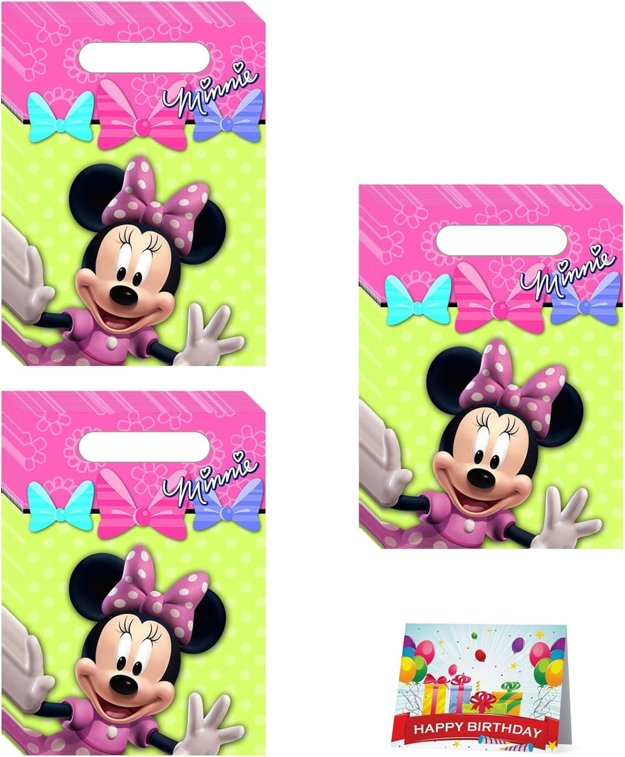 Minnie Mouse Birthday Party Favor Treat Bags Bundle Pack of 24