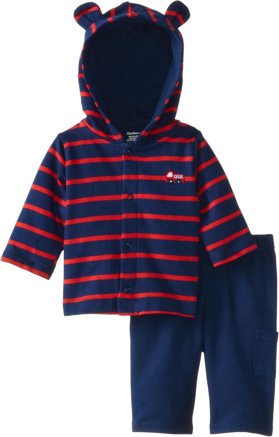 Gerber Baby-Boys Newborn Hooded Cardigan and Pant Set