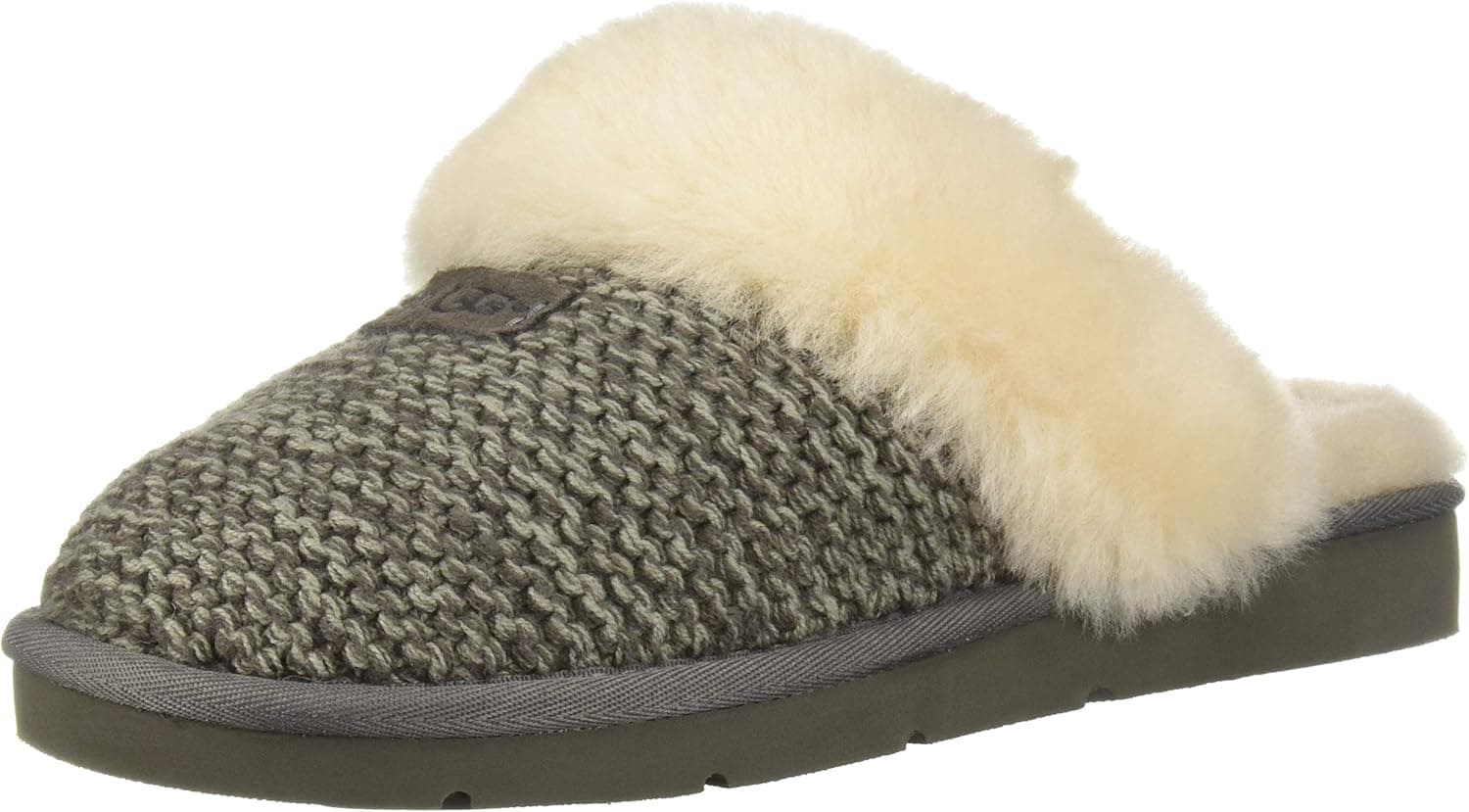 UGG Women's W Cozy Knit Slipper, charcoal, 5 M US
