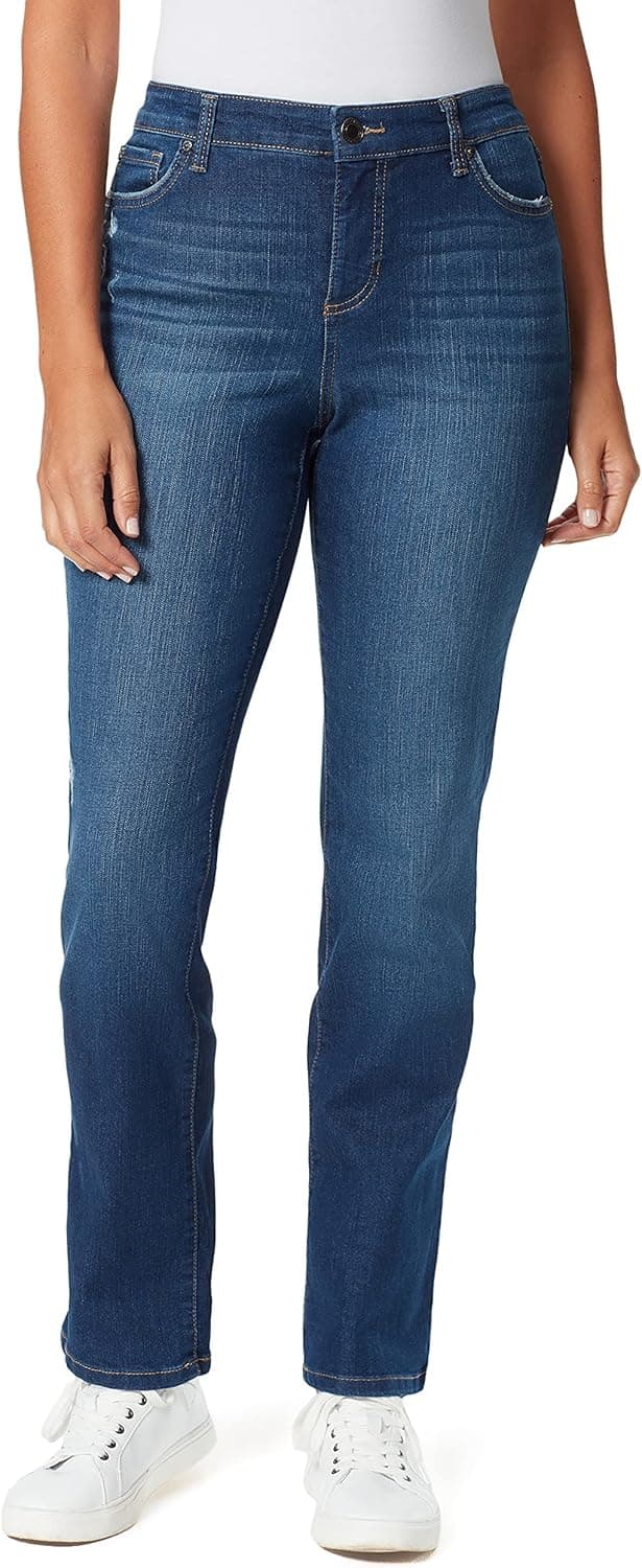 Bandolino Women's Mandie Signature Fit High Rise Straight Jean
