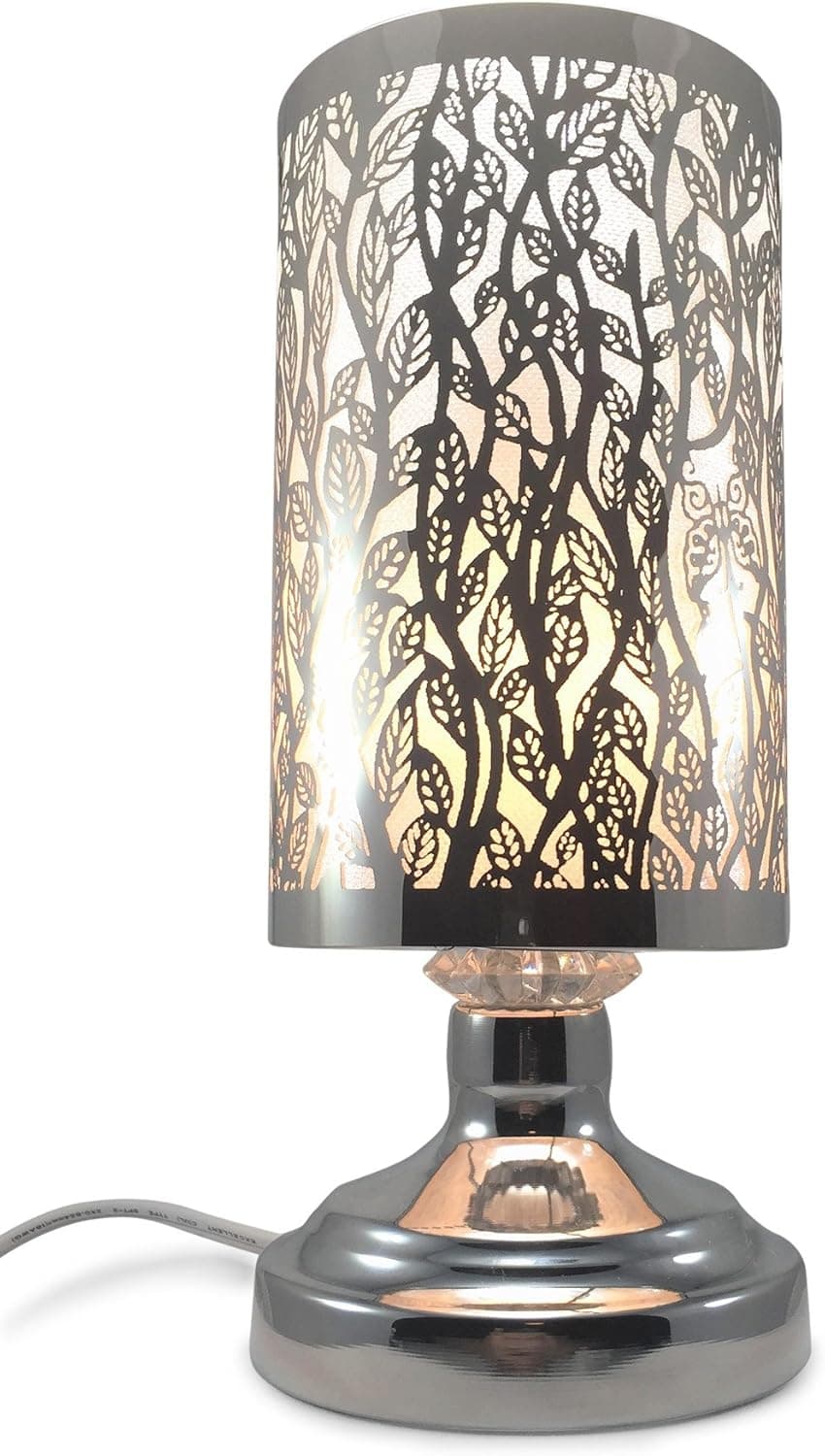 Scentcraft Climbing Vine Laser Cut Stainless Steel Electric Touch-Controlled Fragrance Lamp with Free Replacement Halogen Bulb