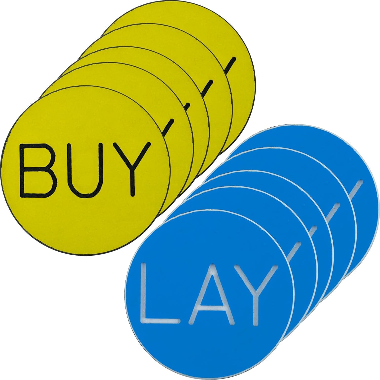 Trademark Poker ANCwear Buy/Lay Chip Button for Craps, Set of 10