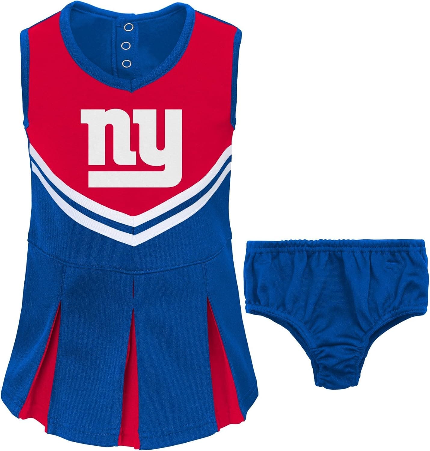 NFL New York Giants Girl's Toddler Two Piece Cheerleader Outfit