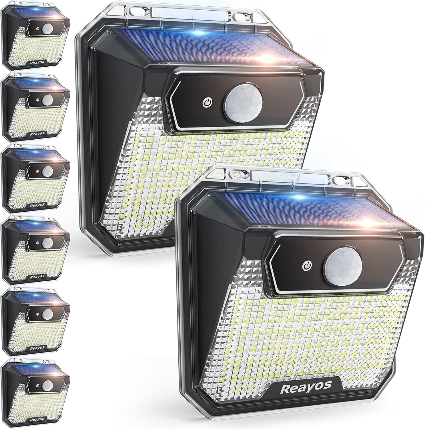 Solar Lights Outdoor 8 Pack, Motion Sensor Outdoor Lights 148 LED Solar Security Lights Wireless IP65 Waterproof Solar Powered Wall Light for Outside (Cold White)
