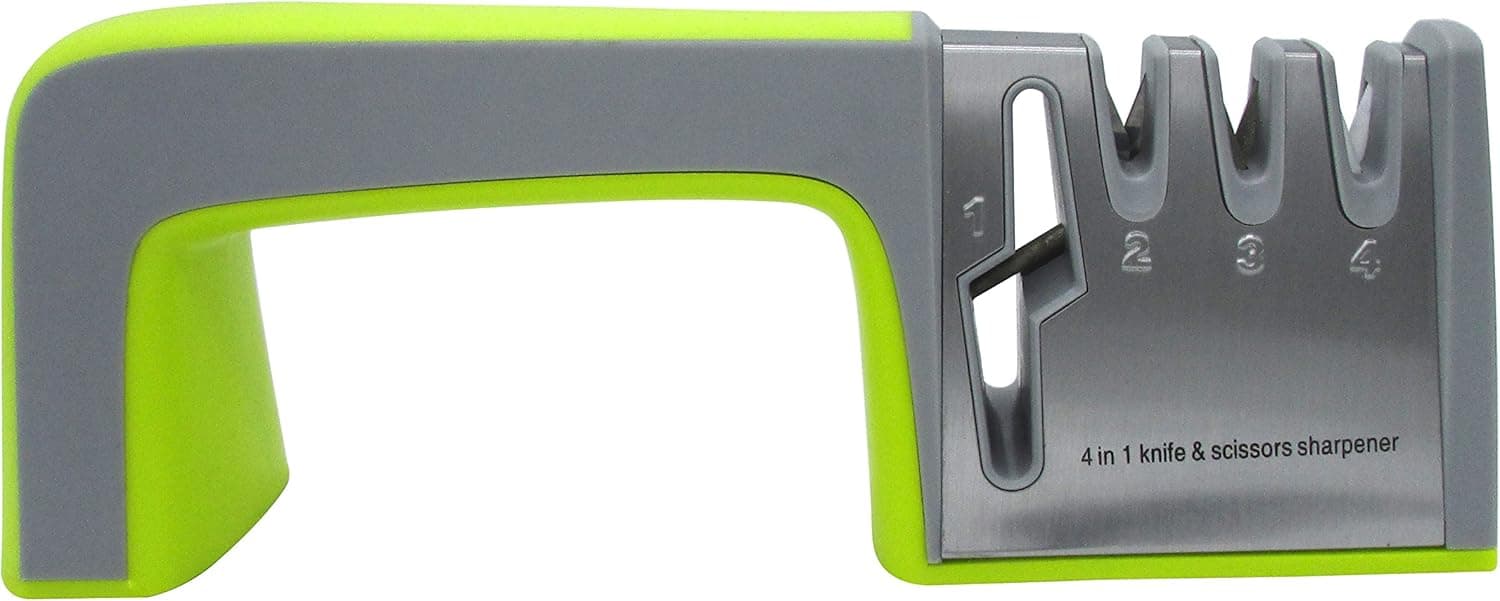 Durable Knife Sharpener 4 in 1 For Dullest Knives, Scissors And Pruning Shears - Fits All Your Need