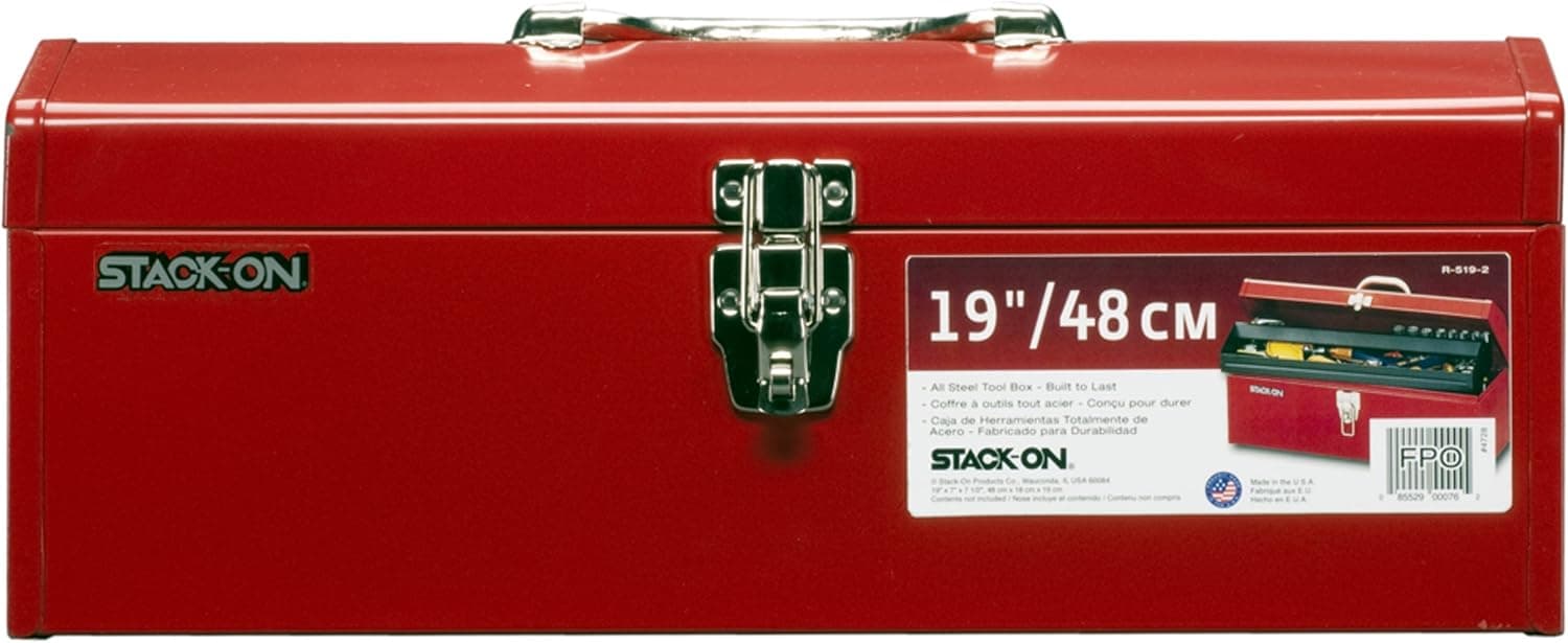 Stack-On R-519-2 All-Purpose Tool Steel Tool Box 19", Red