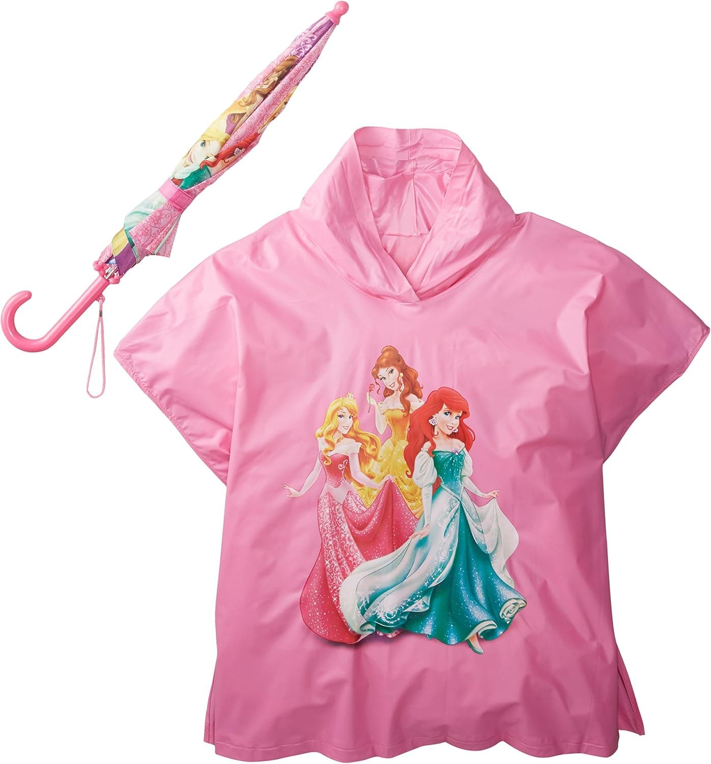 Berkshire Little Girls' Disney Princess Ariel Bell Aurora Rain Poncho