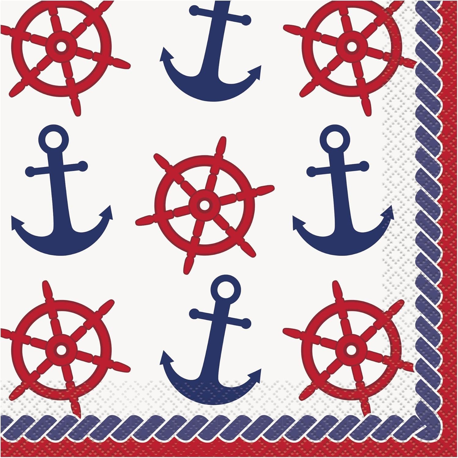 Nautical Summer Paper Napkins 6.5", 16 Ct.