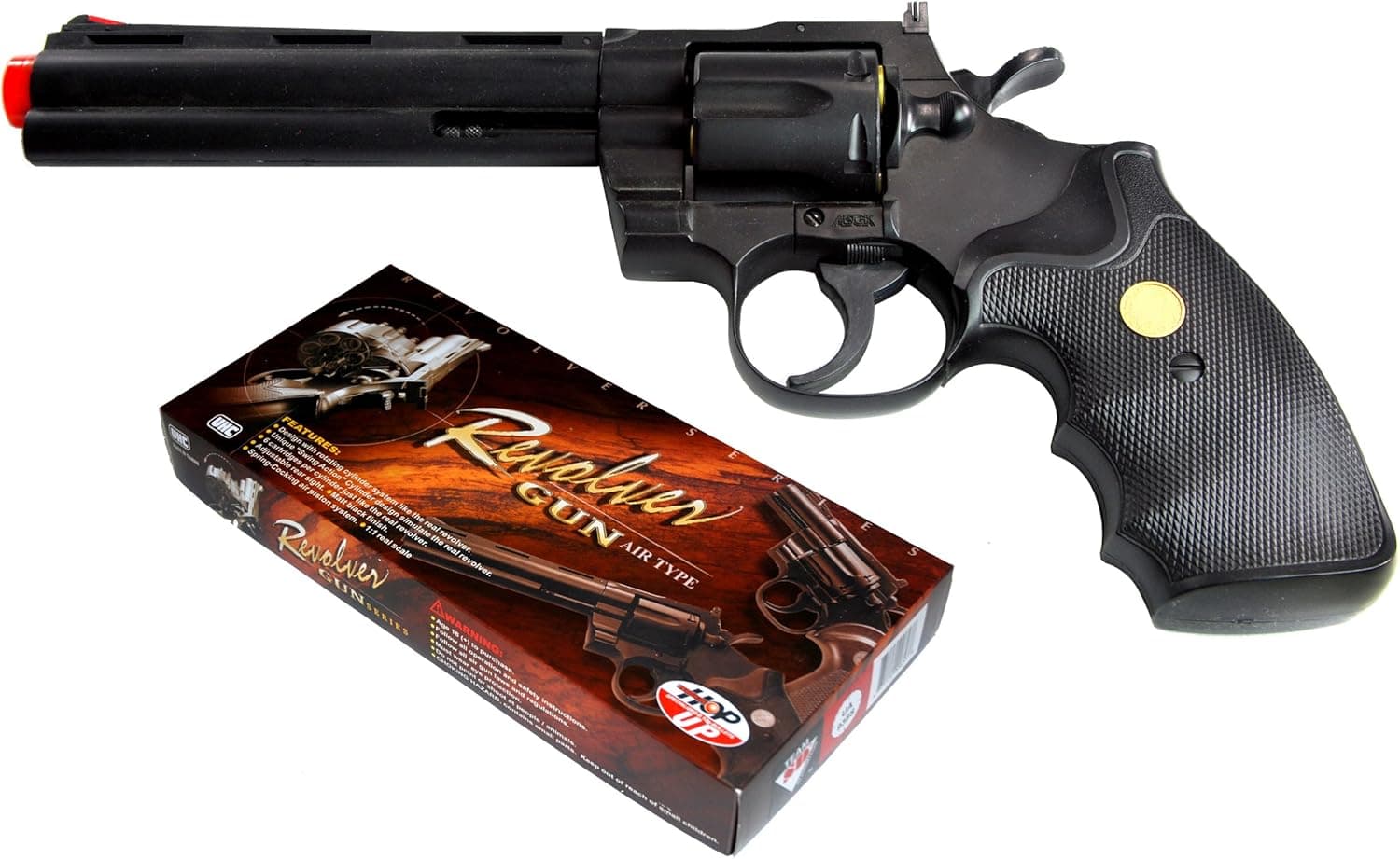 TSD Sports 6-Inch Barrel Spring Powered Airsoft Revolver