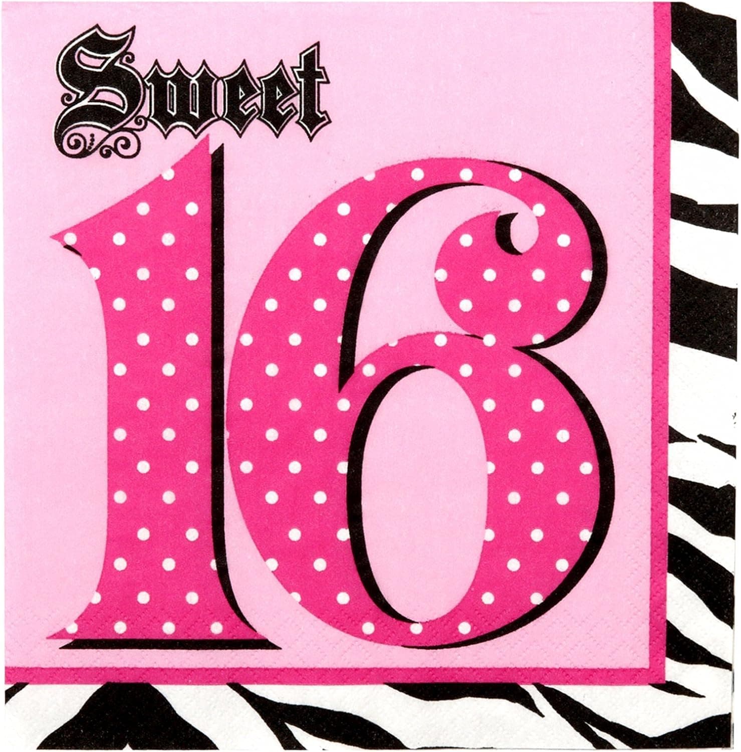 Shindigz Super Stylish Sweet 16 Luncheon Napkins