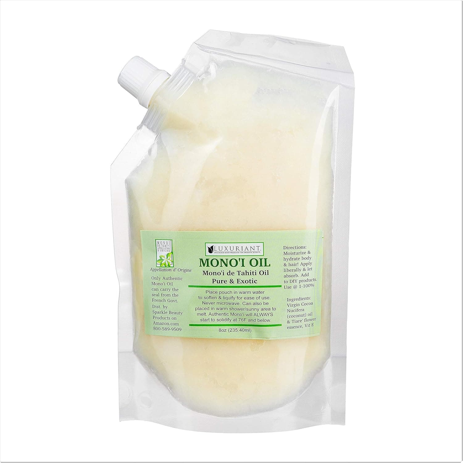 Monoi De Tahiti Oil-100% Natural-8 oz