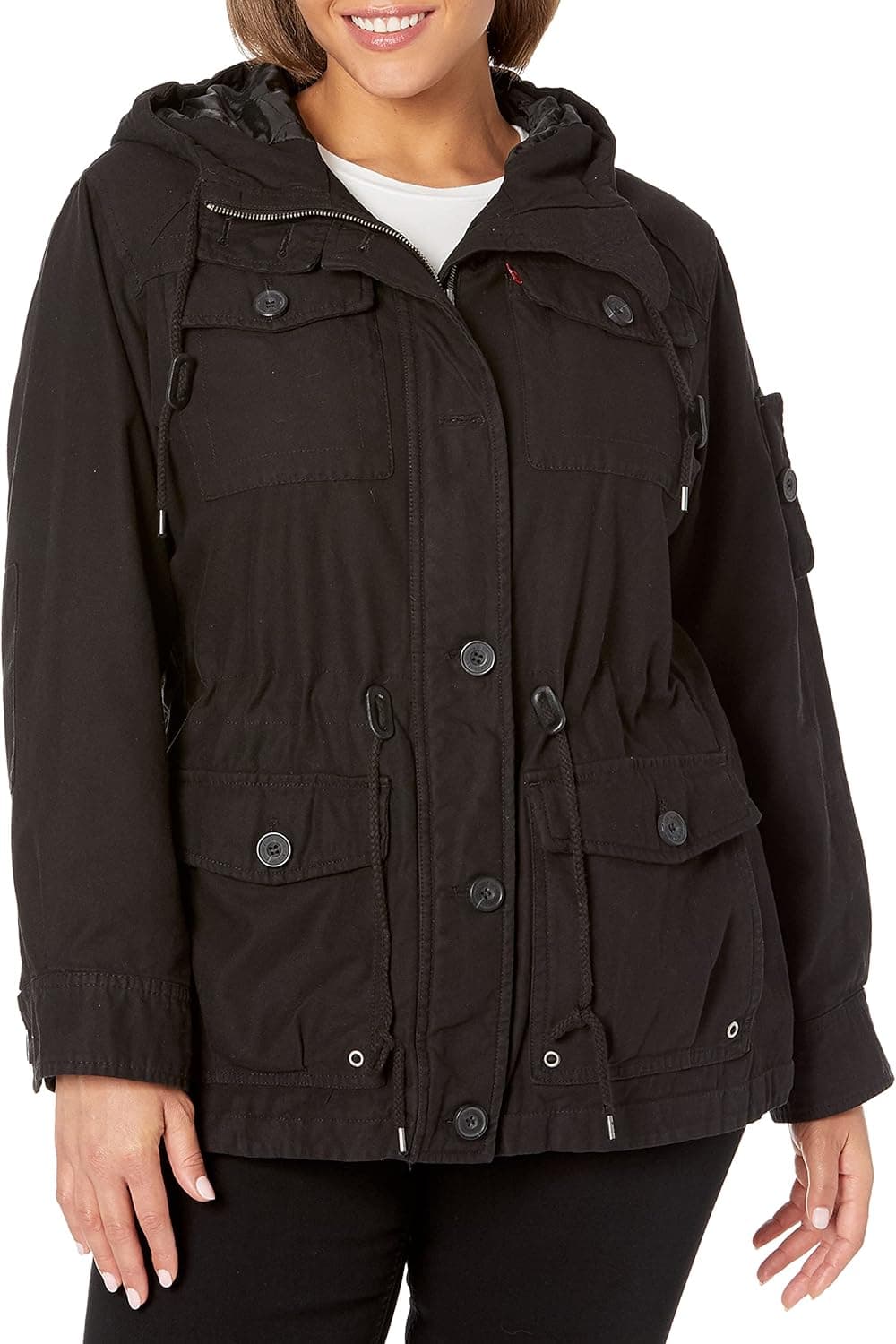 Levi's Women's Cotton Four Pocket Hooded Field Jacket (Standard & Plus Sizes)