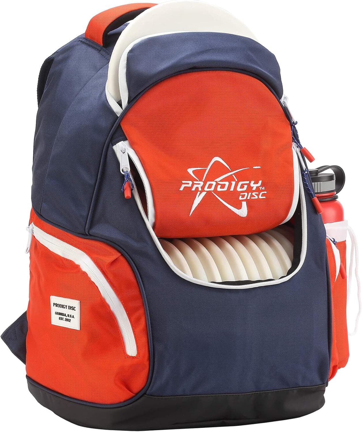 Prodigy Disc BP-3 V2 Disc Golf Backpack - Fits 17 Discs - Beginner Friendly, Affordable (Blue/Red)