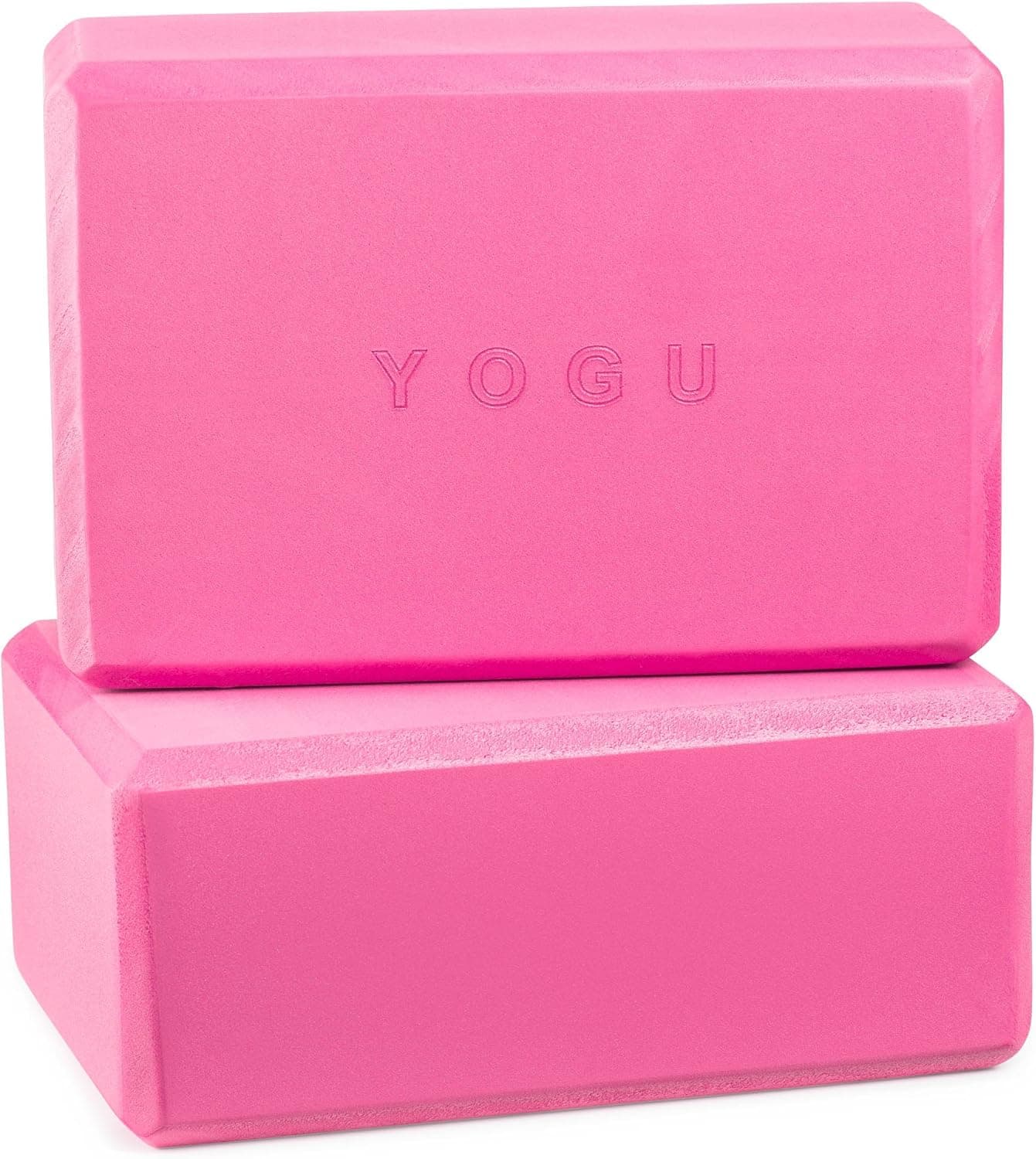 YOGU Yoga Blocks Set of 1 or 2 EVA Foam or Cork Wood