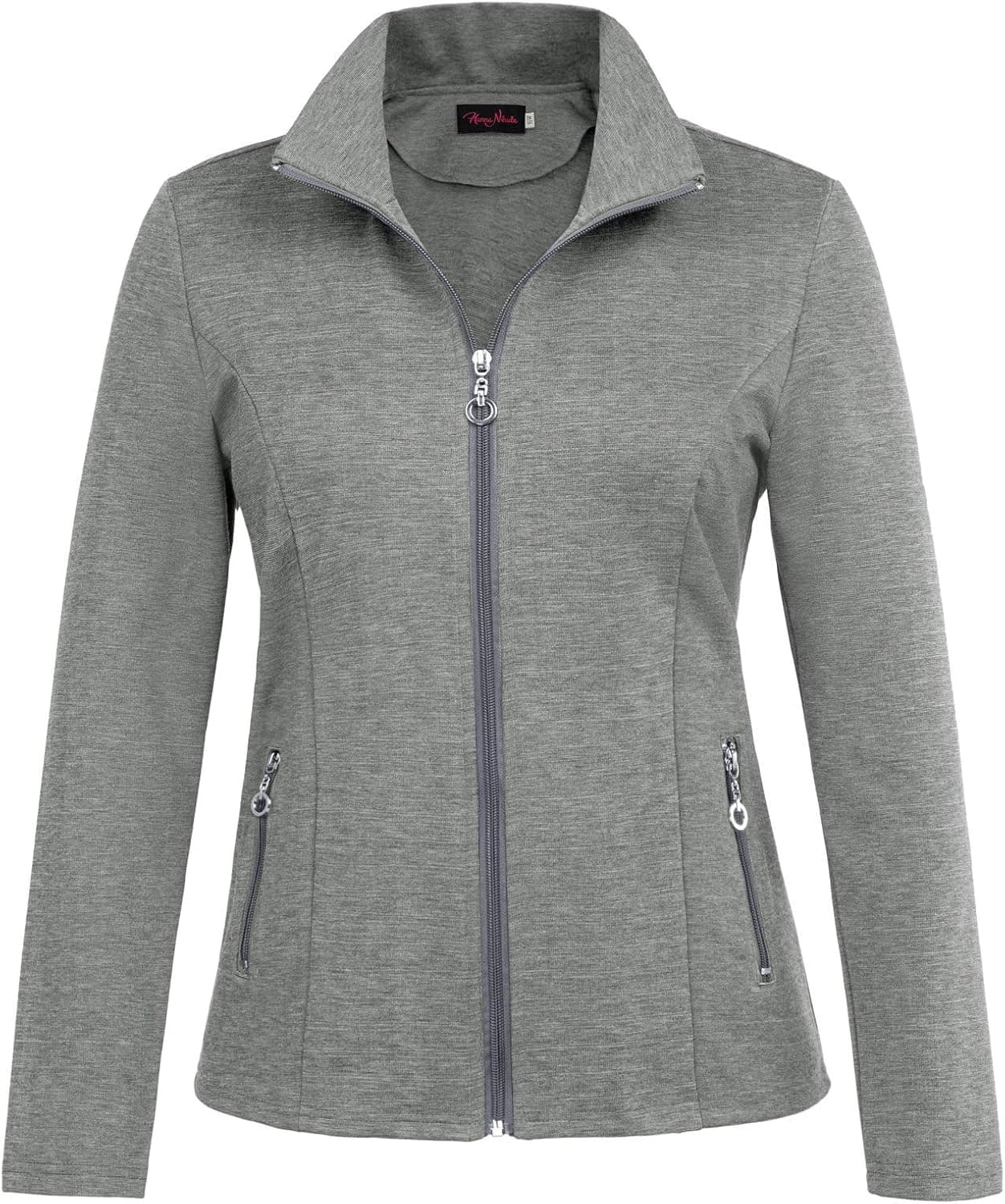 Hanna Nikole Women's Zip Front Warm-Up Jacket Plus Size Lightweight Jackets