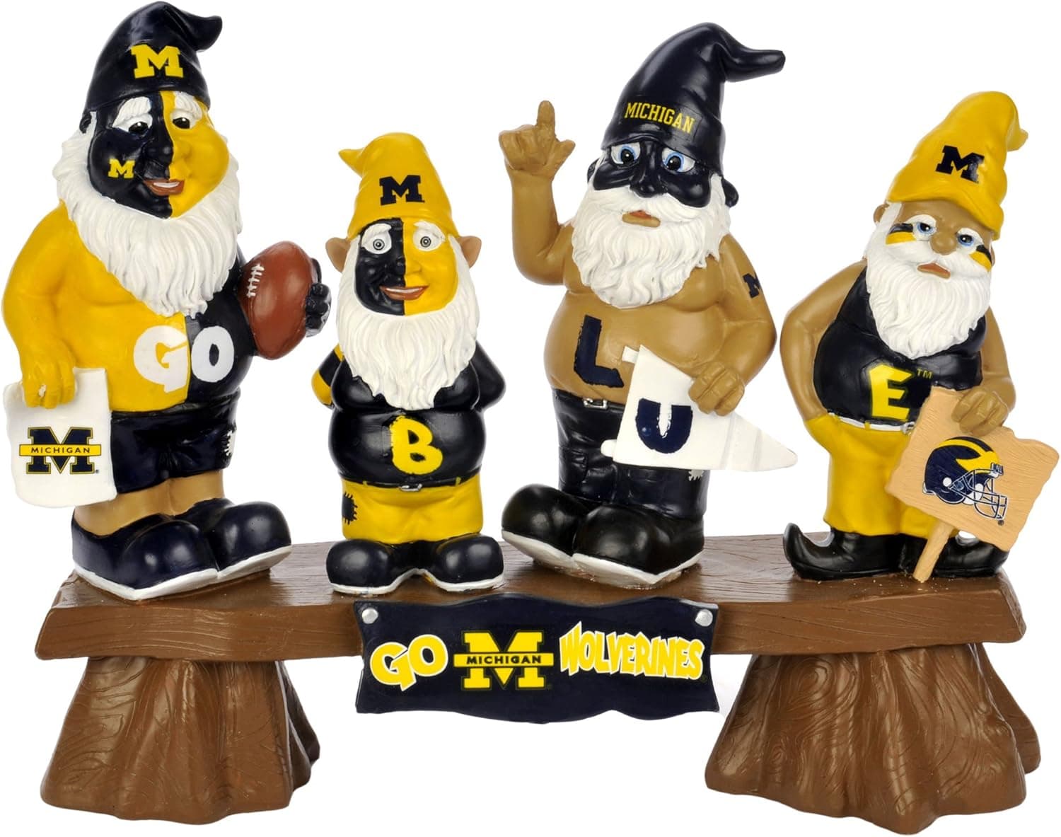 NCAA Michigan Wolverines Fan Gnome Bench