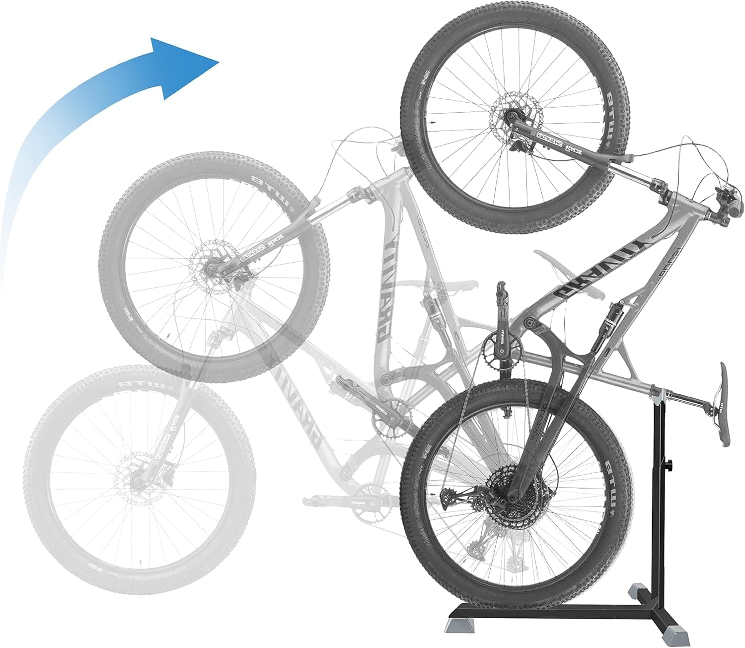 Conwithna Vertical Bike Stand Floor Bicycle Rack Adjustable Upright Design Space Saving Room Bedroom and Garage No-Damage Wall Apartment Super Stable Parking Racks Indoor Storage