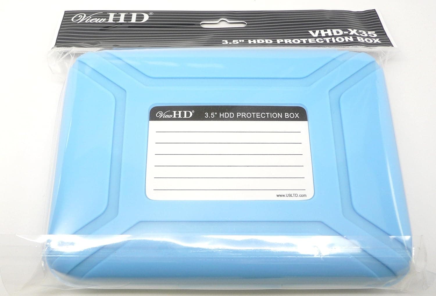 ViewHD Professional Premium Hard Drive Protection Box for 3.5 Inch HDD Storage (Blue)