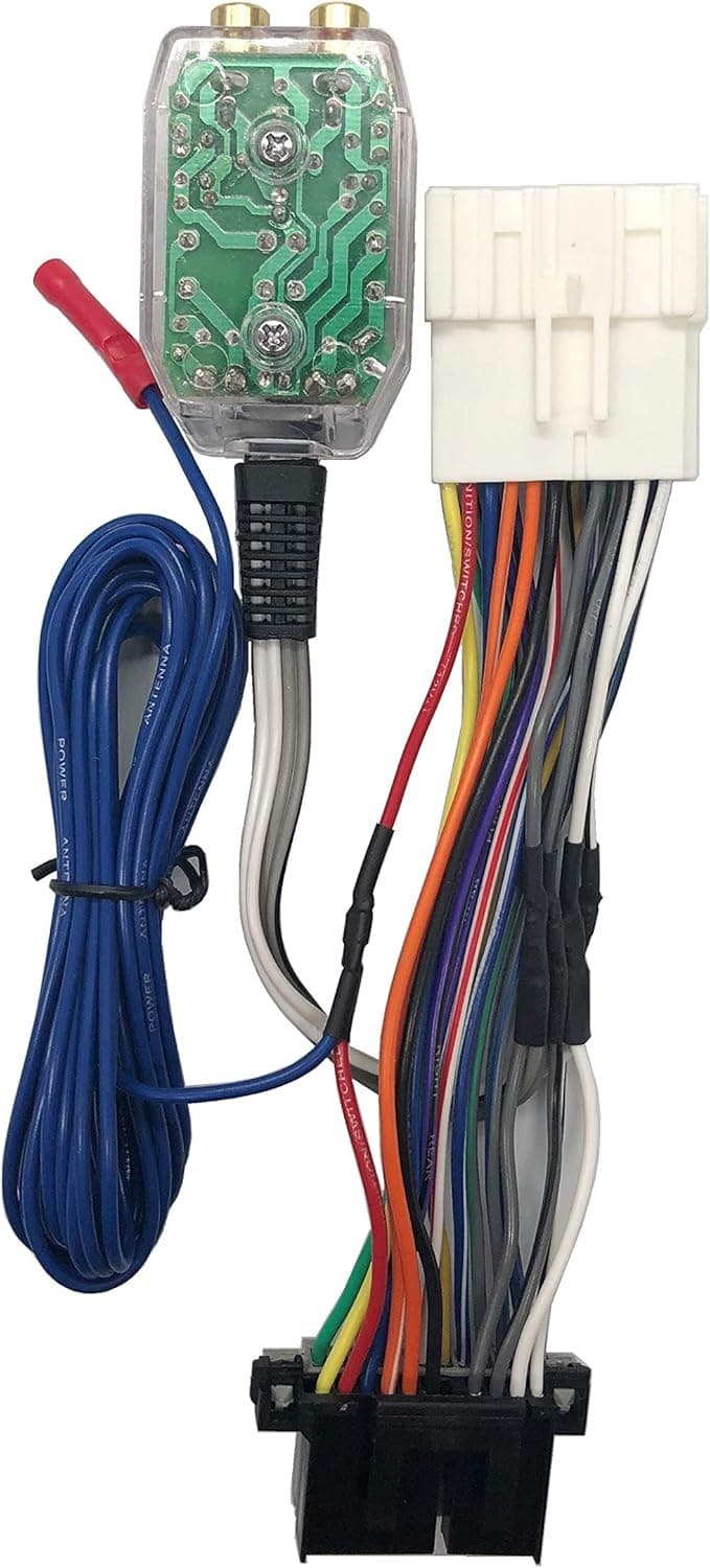 Custom Install Parts Factory Radio Amp Subwoofer Interface Wire Harness + Inline Converter Kit Compatible with Chevrolet
