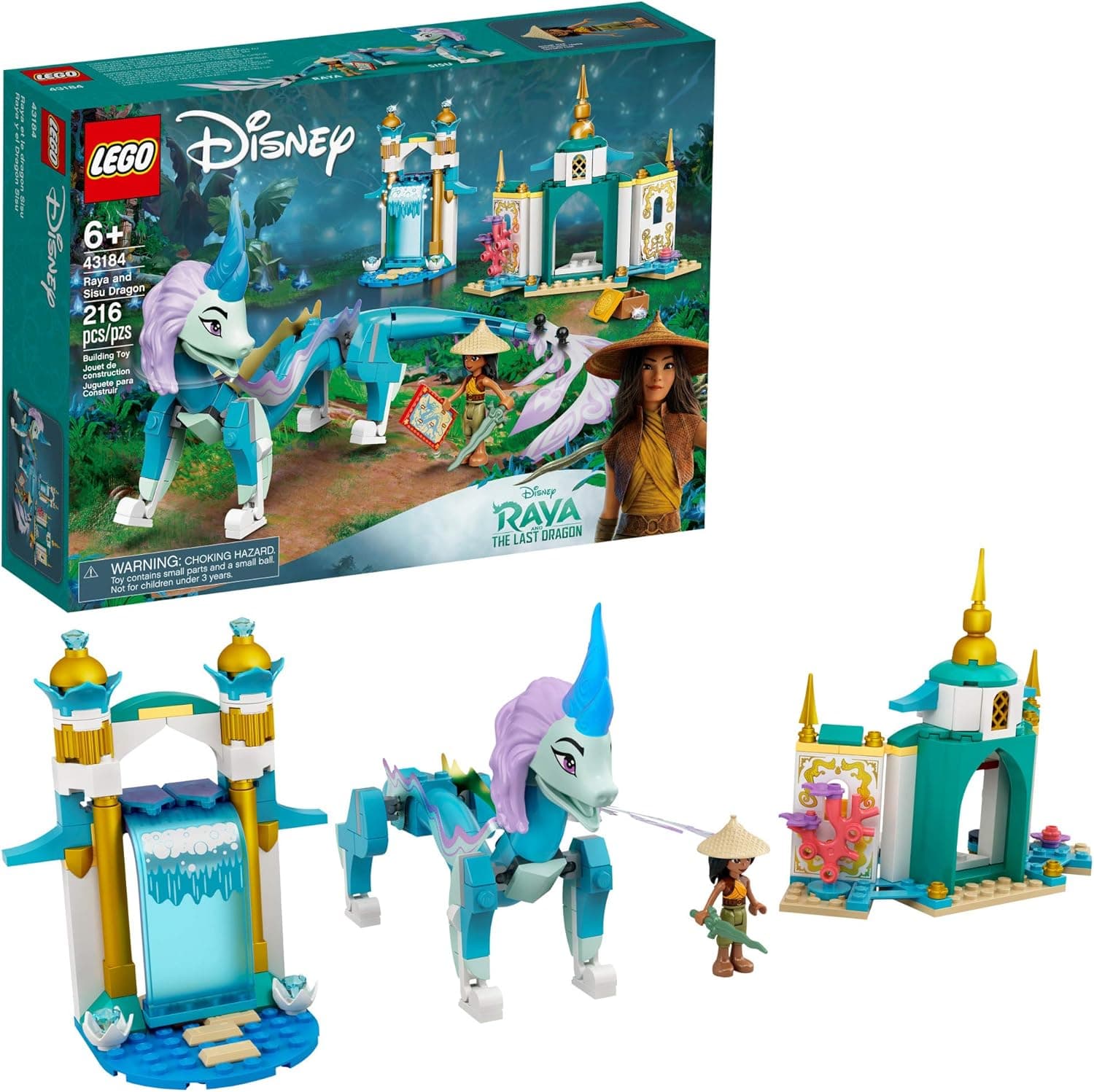 LEGO Disney Raya and Sisu Dragon 43184; A Unique Toy and Building Kit; Best for Kids Who Like Stories with Dragons and Adventuring with Strong Disney Characters, New 2021 (216 Pieces)