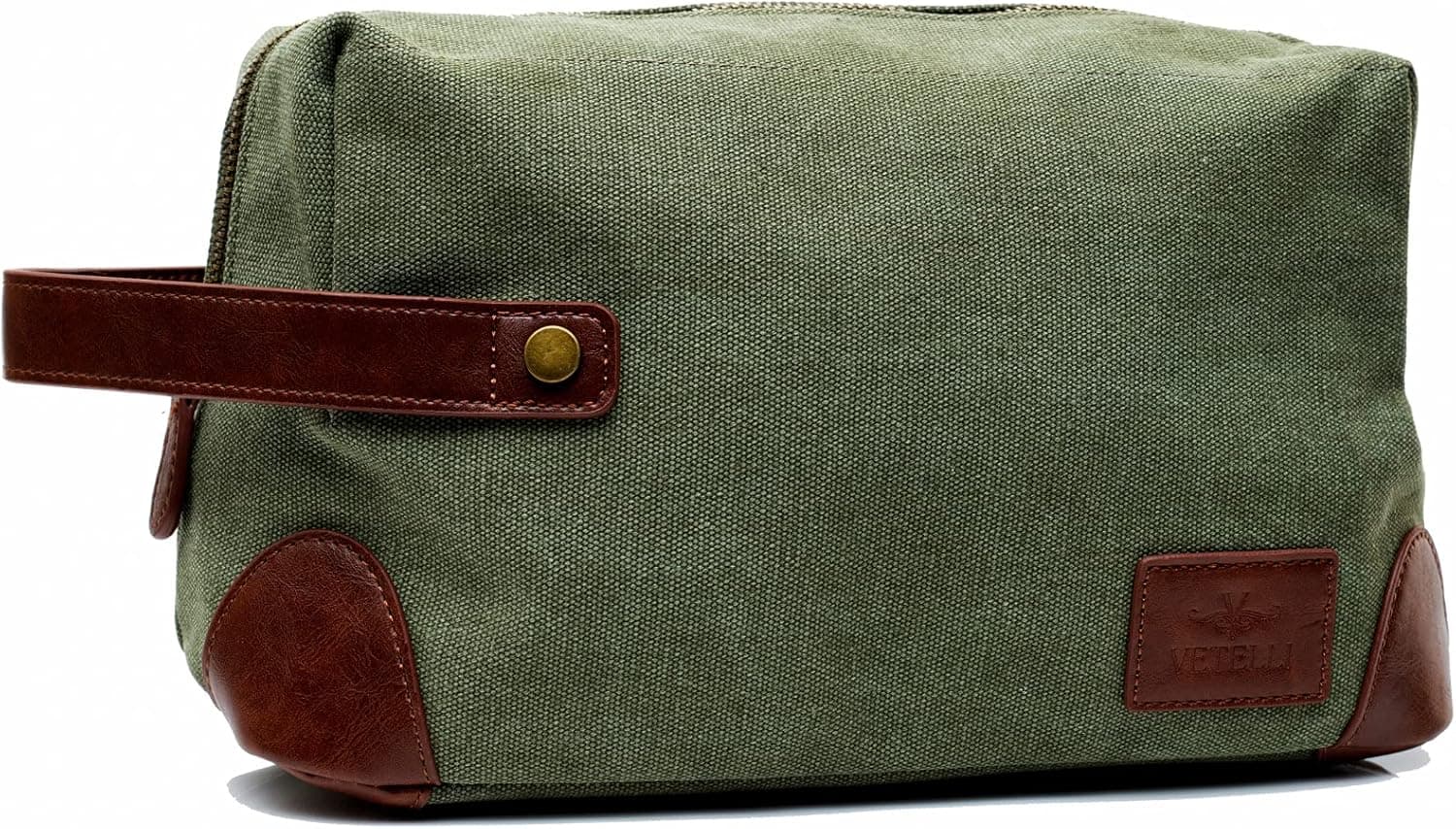 Vetelli Vintage Canvas Toiletry Bags, Travel In Style, Waterproof Canvas Dopp Kits, Durable (Marco)