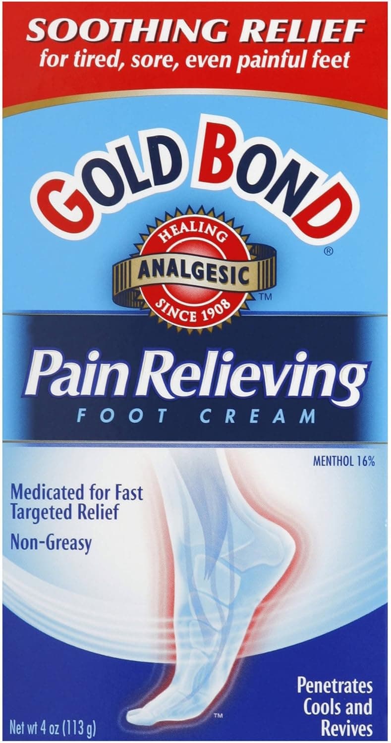 Gold Bond Pain Relieving Foot Cream 4 oz (Pack of 3)