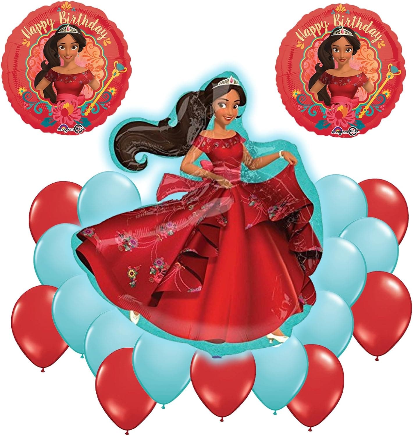 Elena Of Avalor Supershape Happy Birthday Balloon Bouquet Decoration Kit 20pc