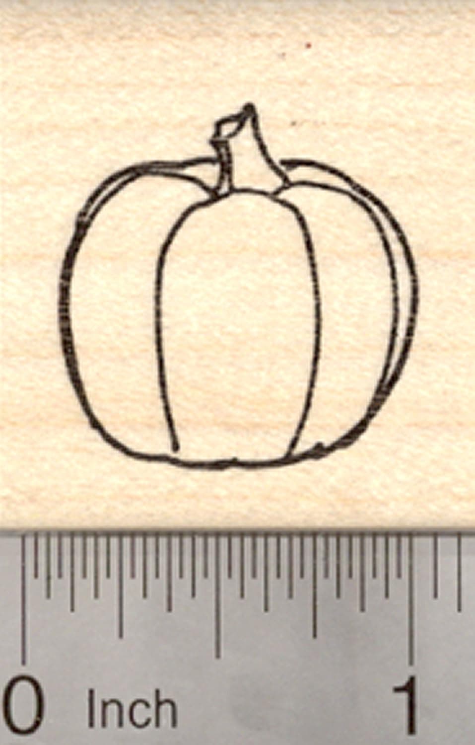 Pumpkin Rubber Stamp, Halloween or Fall Vegetable