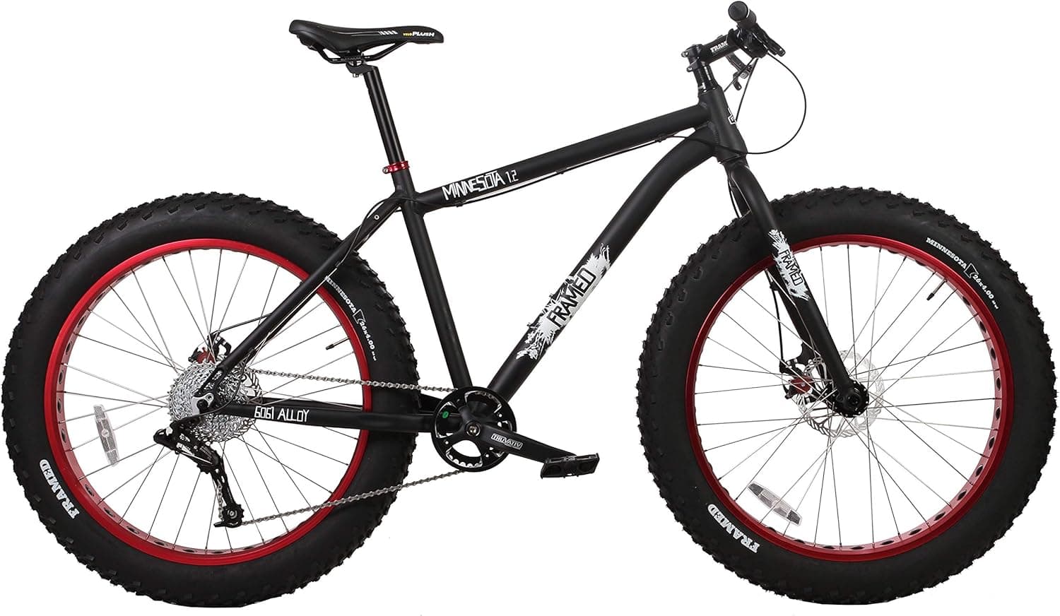 Framed Minnesota 1.2 1x10 Fat Bike-Black/Red-Medium (17")