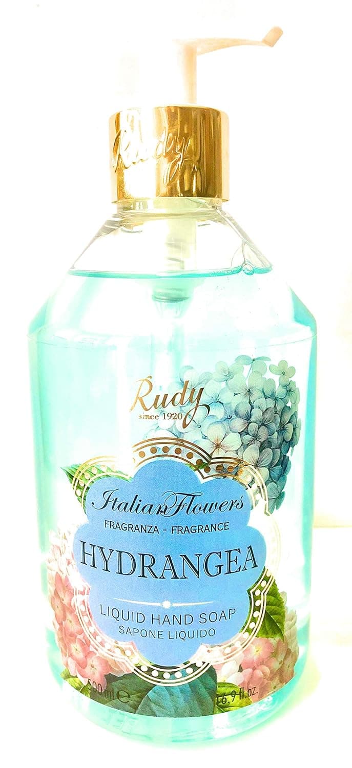 Rudy Hydrangea Italian Flowers Liquid Hand Soap 16.9 Fl Oz