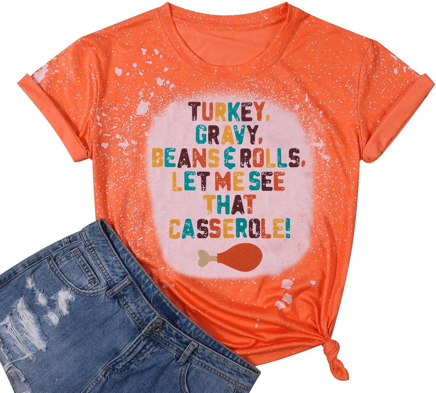 Thanksgiving Shirt for Women Turkey T-Shirt Grateful Thankful Short Sleeve Funny Turkey Print Graphic Fall Tees Tops