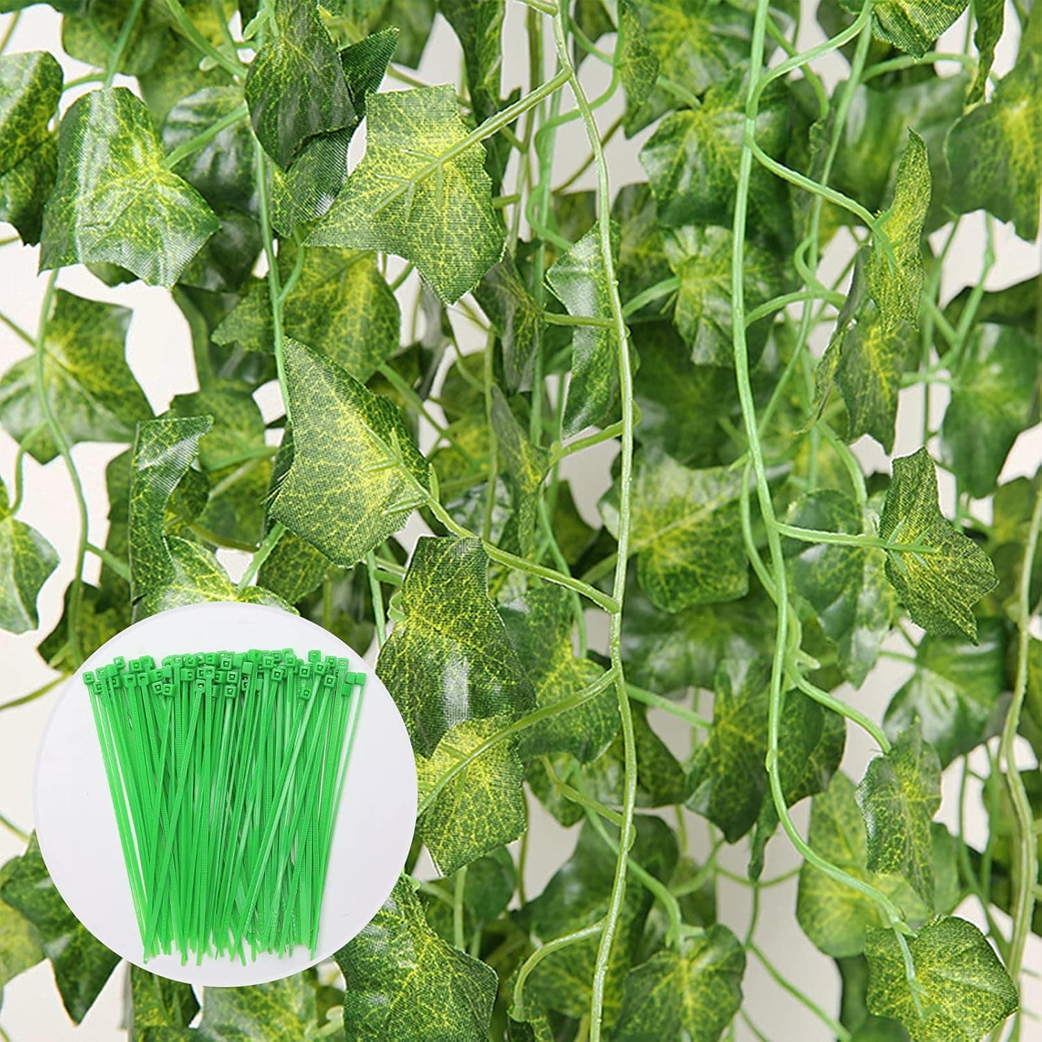JOHOUSE 18PCS 126FT Artificial Ivy Leaf Plants Hanging Greenery Garlands for Wedding Party Wall or Yard Decor, Fake Plant Decor
