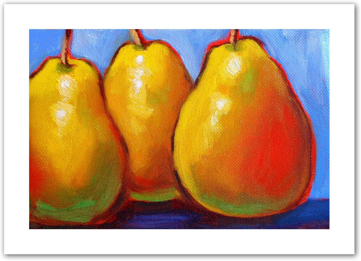 Art Wall 'Gang of Pears' Wrapped Canvas Art by Susi Franco, 20 by 28-Inch