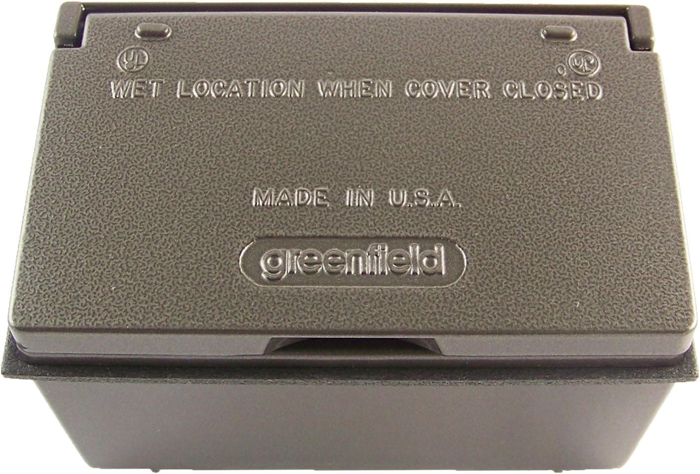 Greenfield KGHBBRU Series Weatherproof Electrical, Box Cover & GFCI Outlet Kit, Bronze