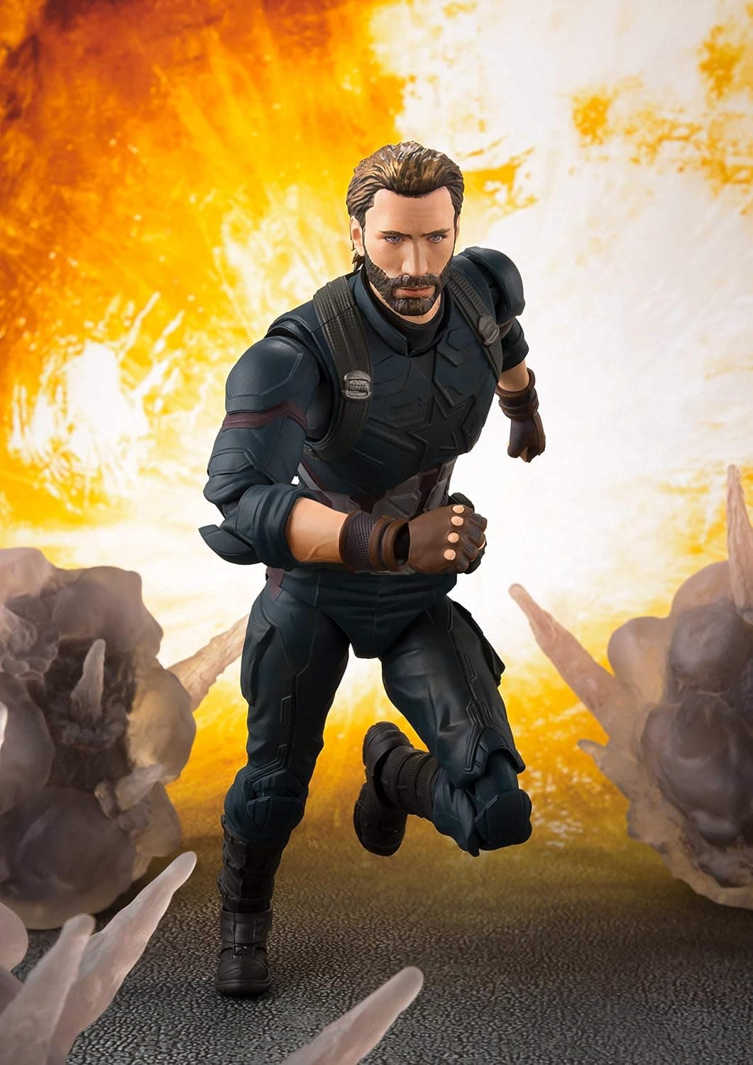 TAMASHII NATIONS Bandai S.H. Figuarts Captain America & Tamashii Effect Explosion Avengers: Infinity War Action Figure