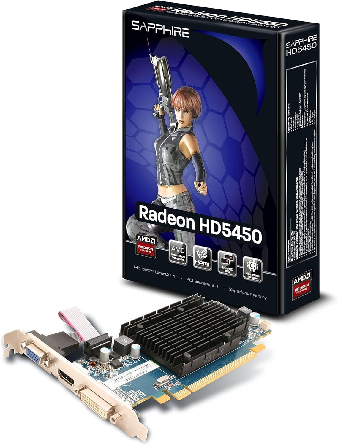 Sapphire AMD Fanless HD5450 1GB GDDR3 PCI-E HDMI