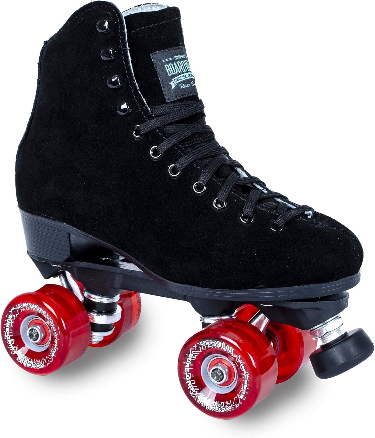 Boardwalk Black Outdoor Roller Skate - Red Motion