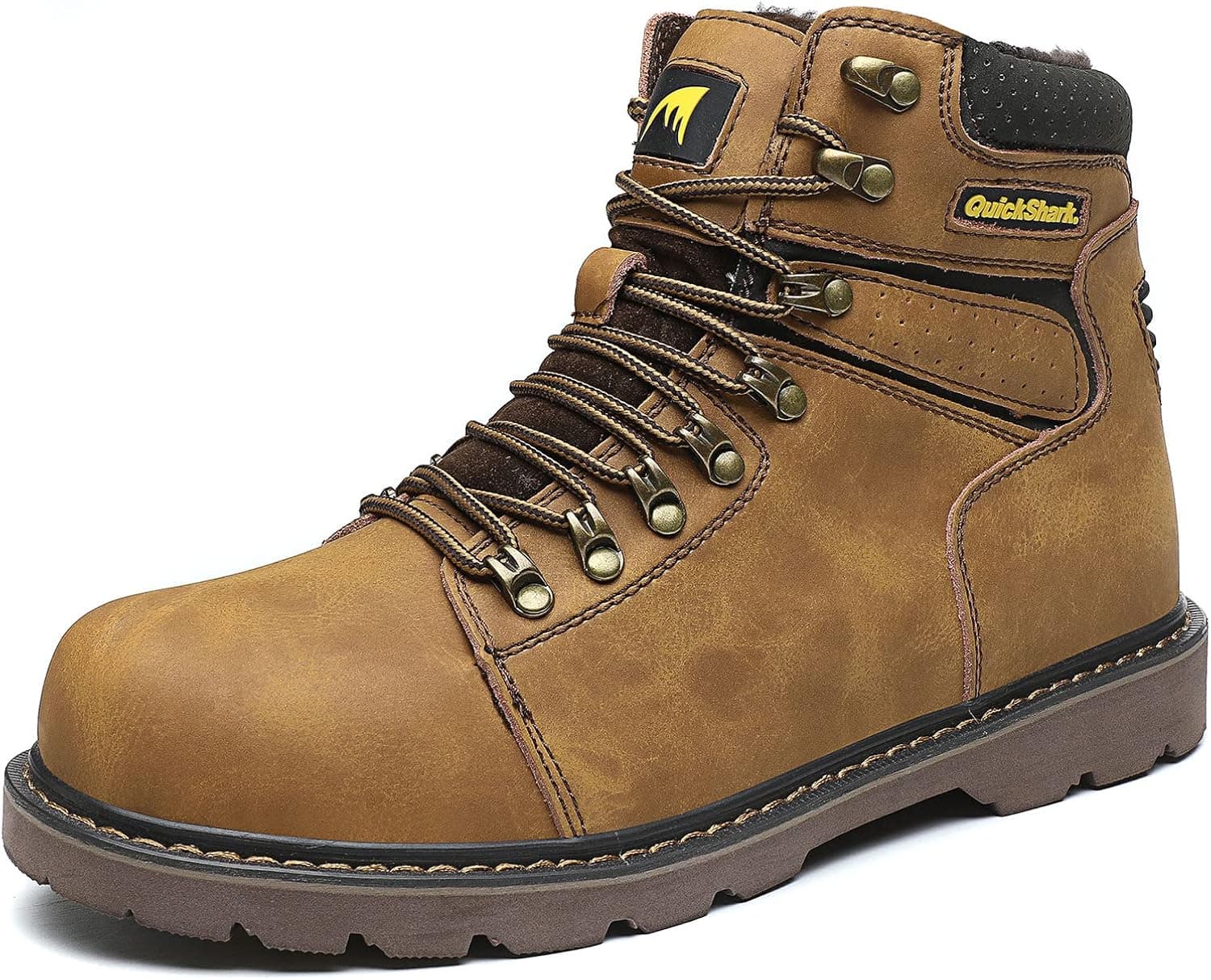 FiveStoresCity Men's Water Resistant Hiking Snow Winter Boots Insulated