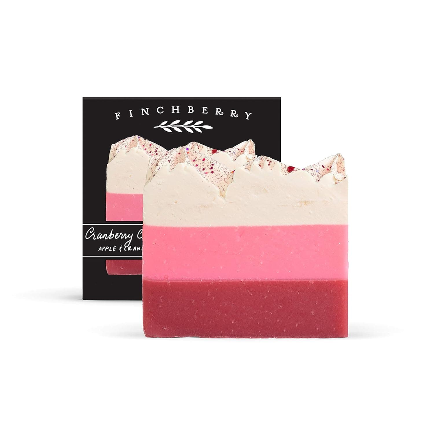 FinchBerry Handmade Natural Cran-Apple Scented Soap Bar (Cranberry Chutney), Moisturizing Shea Butter & Coconut Oil, Vegan, Gluten Free & Sulfate Free, Made With Sustainable Ingredients, 4.5 oz