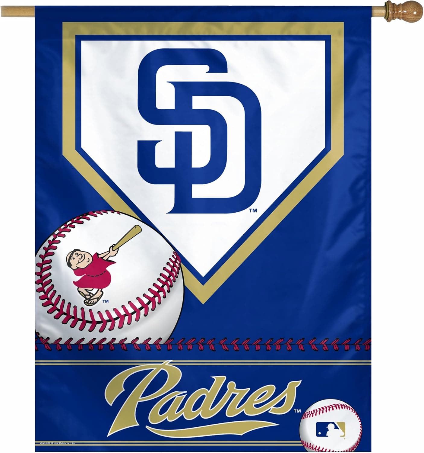 MLB San Diego Padres 27-by-37 inch Vertical Flag