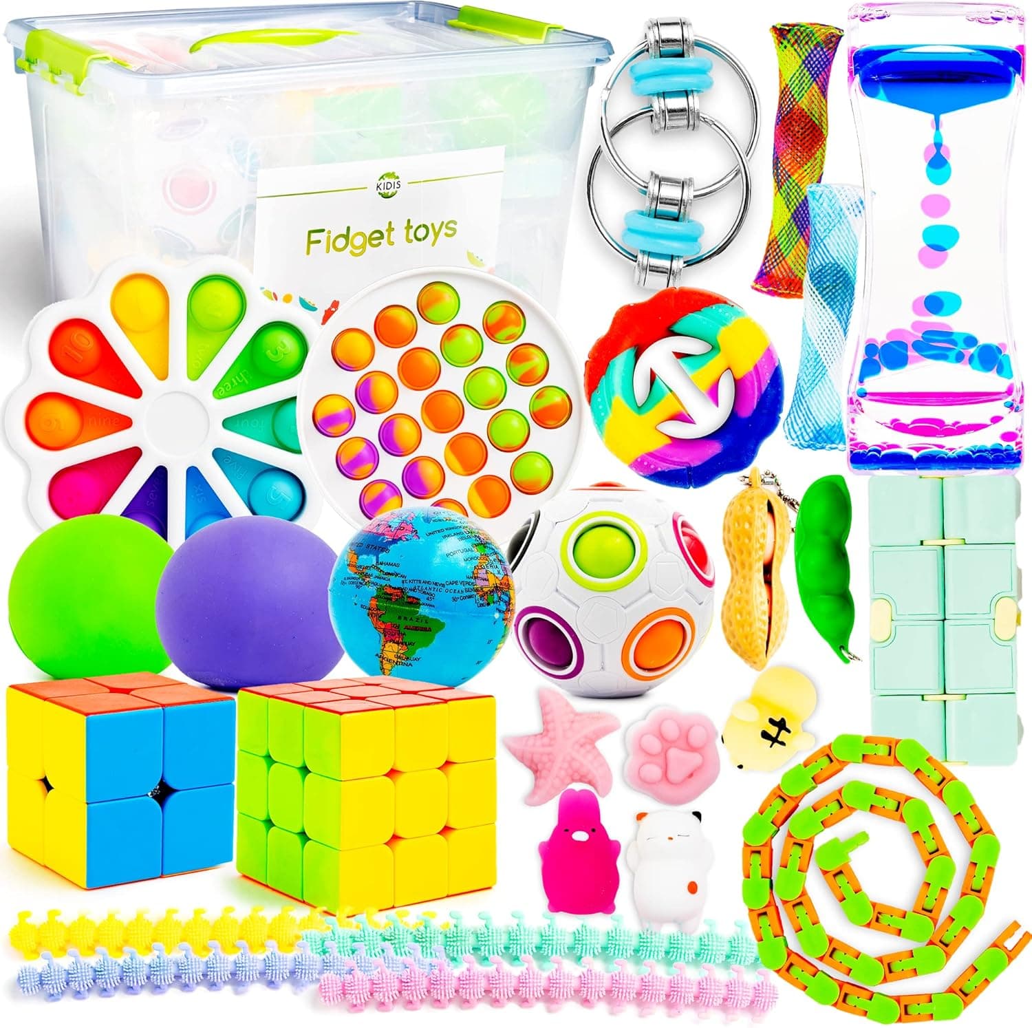 Fidget Toys for Adults & Kids, Sensory Toys for Autistic Children, Fidget Toys Pack for Stress & Anxiety Relief, Autism Sensory Toys for Girls, Boys & Teens, ADHD Toys