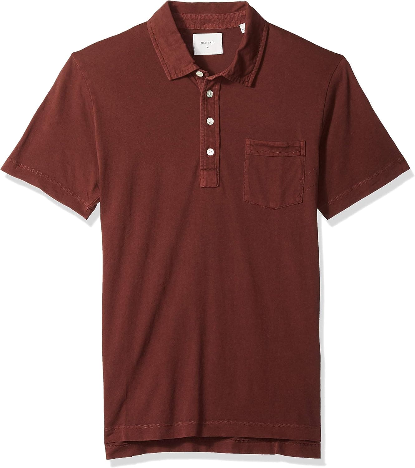 Billy Reid Men's Short Sleeve Standard Fit Pensacolo Polo Shirt with Pocket
