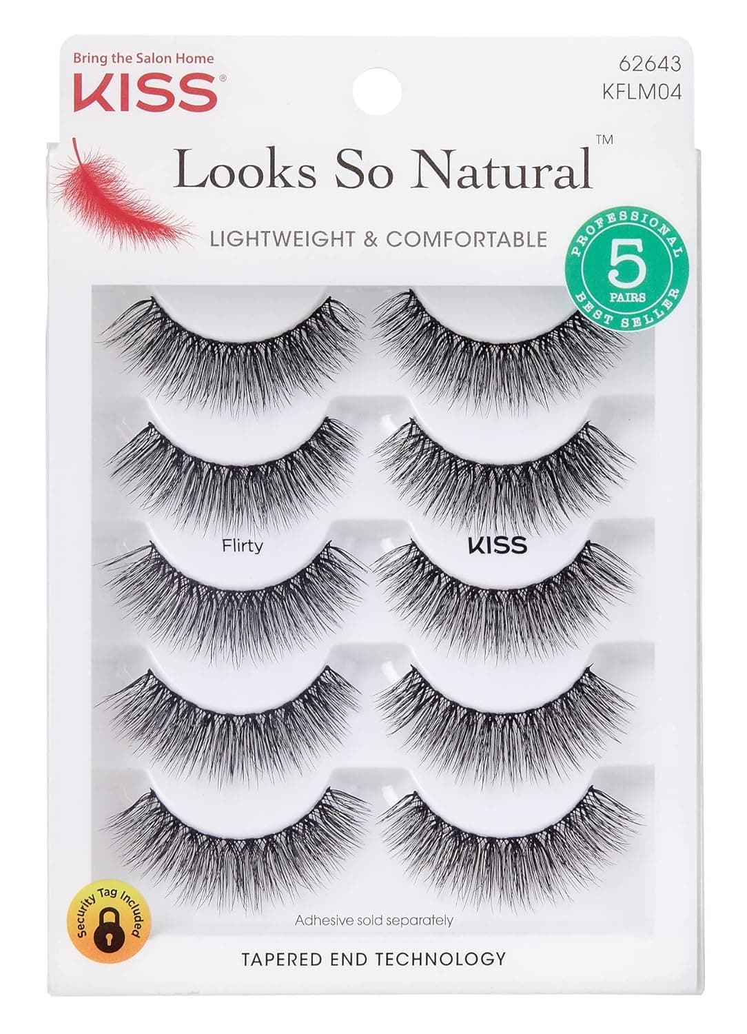 Kiss Looks So Natural Lashes Flirty 5 Pairs (Pack of 2)