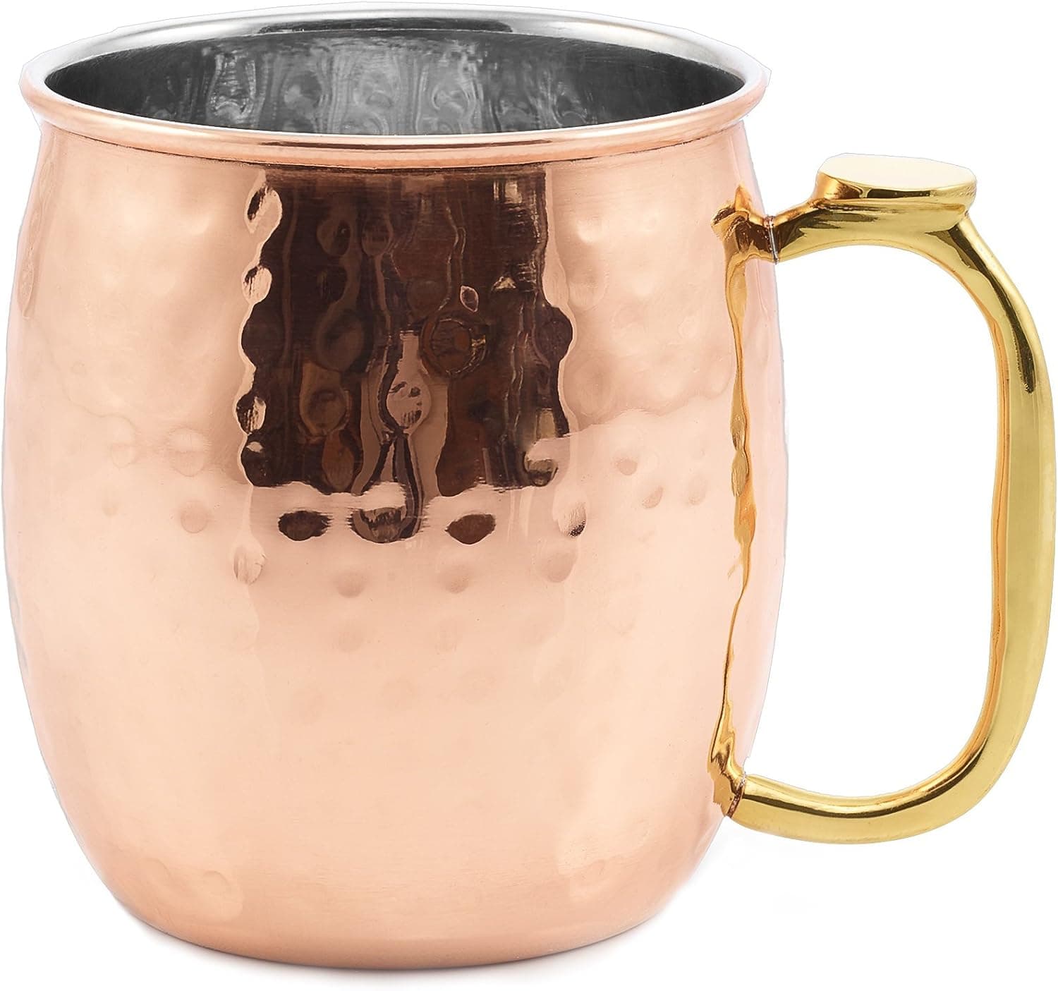 22 oz. Hammered Copperplated Stainless Steel Moscow Mule Mug