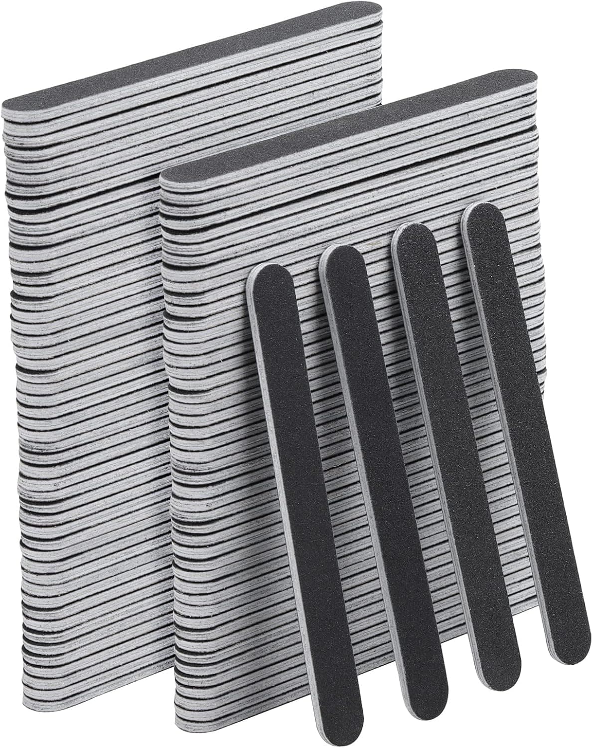 100 Pcs Nail Files for Acrylic Nails 100/180 Grit Double Sides Washable Nail Buffering Files Emery Boards Nail File