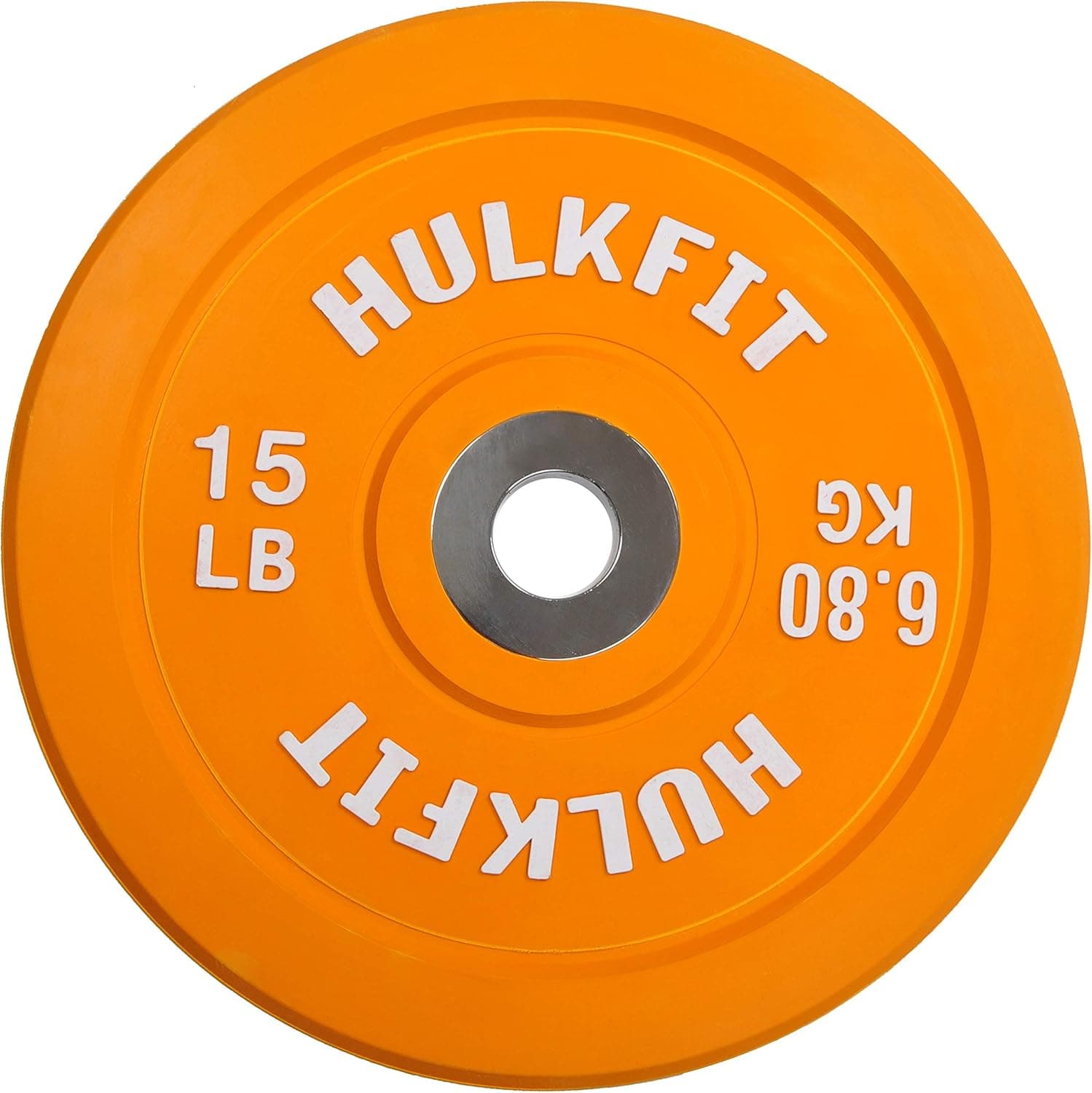 HULKFIT 2" Pro Series Olympic Shock Absorbing Rubber Bumper Weight Plates Set for Barbells - Multi Color