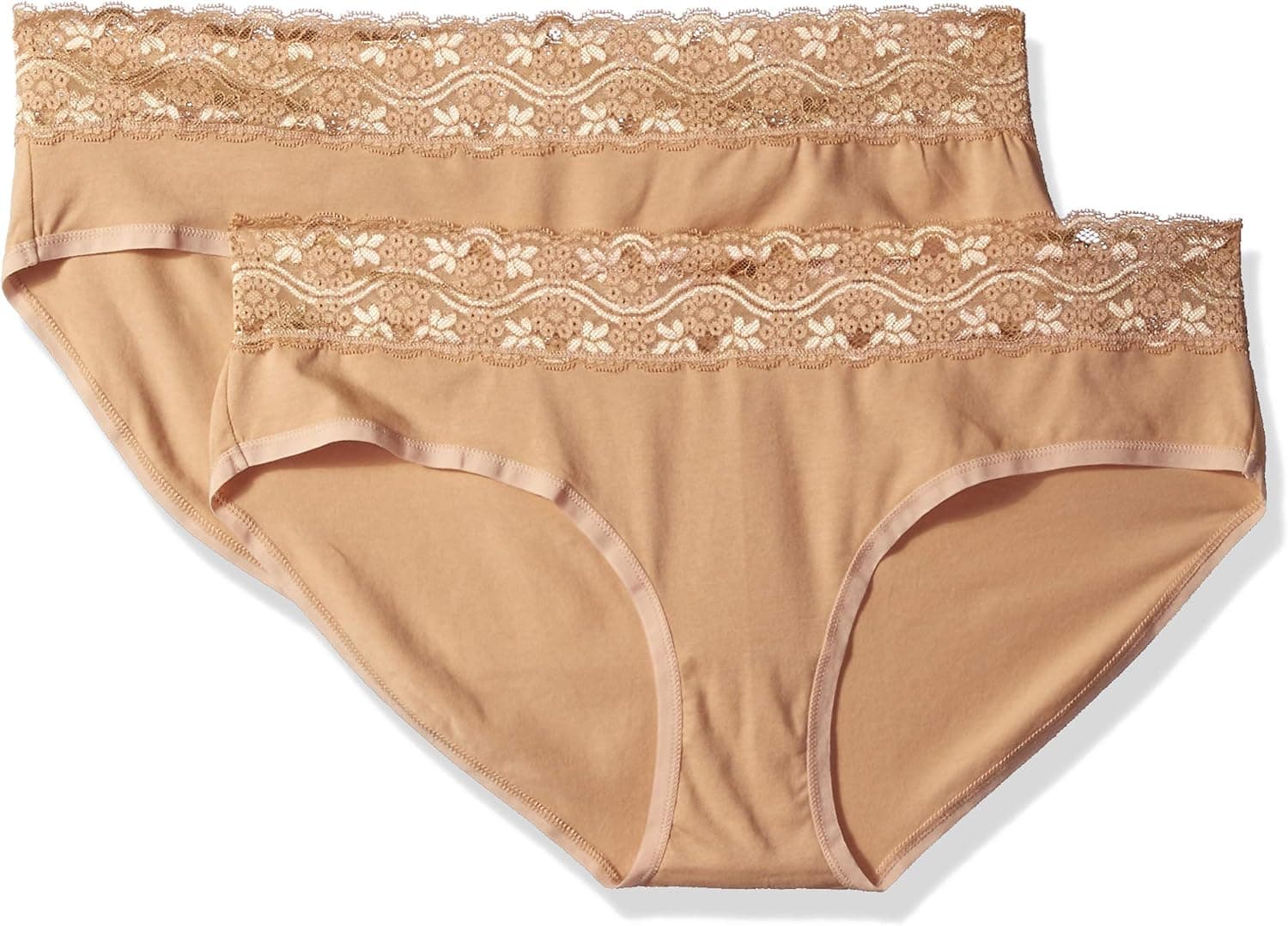 Pact Women's Organic Cotton Lace Hipster Panties (2 Pack)