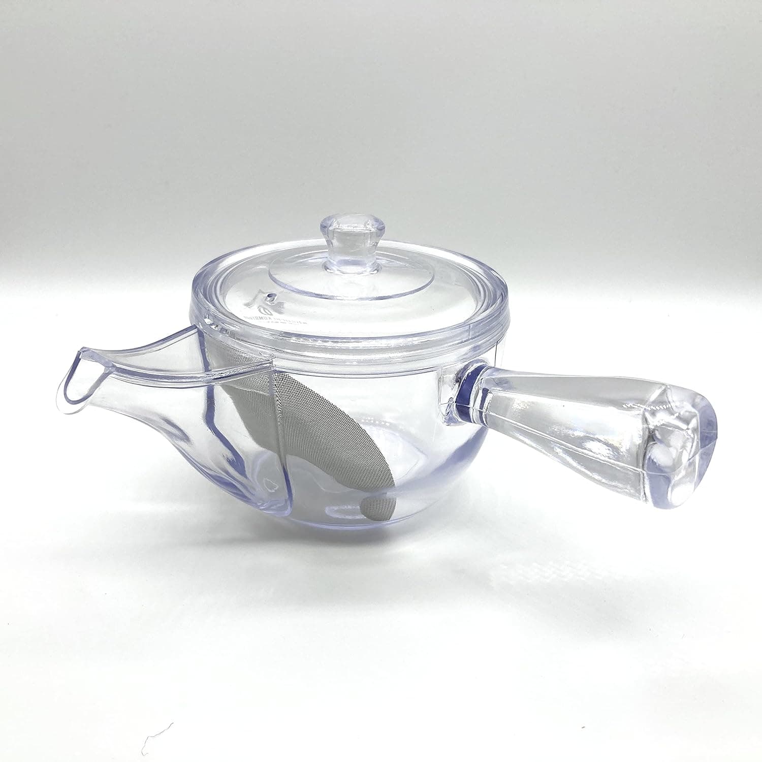 Unbreakable Transparent Kyusu with Noguchi Kumataro Tea Garden Logo, 270ml (9.1 fl oz), Japanese Teapot with Stainless Fine Mesh Filter, Made in Japan, Dishwasher Safe, Bleach Safe
